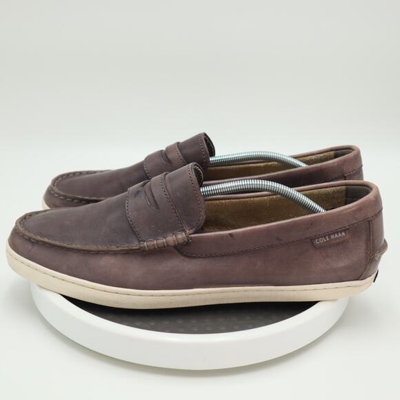 Cole Haan Pinch Weekender Shoes Mens 13 Grey Leather Penny Loafer Slip On - Picture 8 of 16